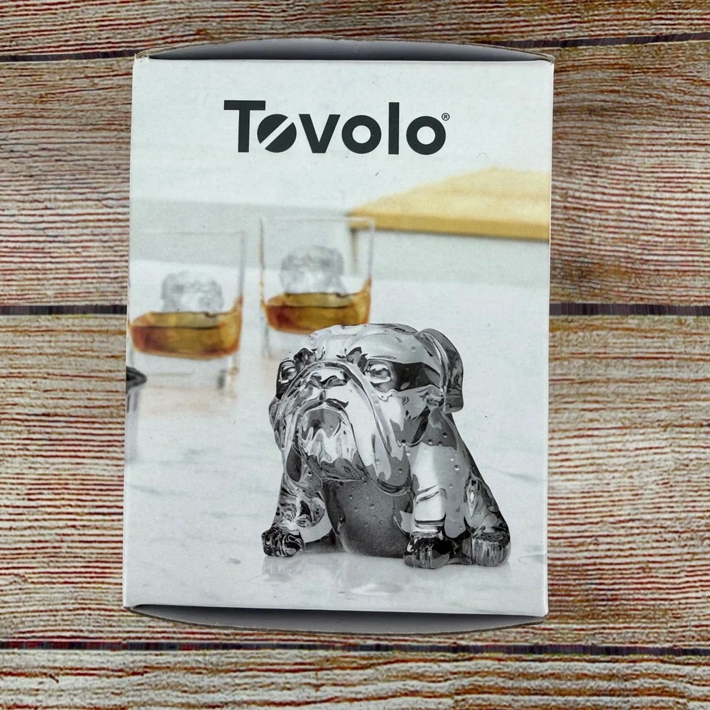 Tovolo Bulldog Ice Molds Set of 2 Slow Melting Silicone Dog Shaped Ice‎ Cubes